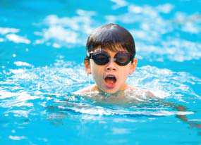 Boy Swimming