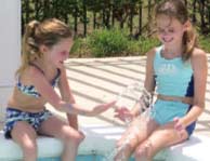 Two girls play at a pool in Carolina Forest, Myrtle Beach